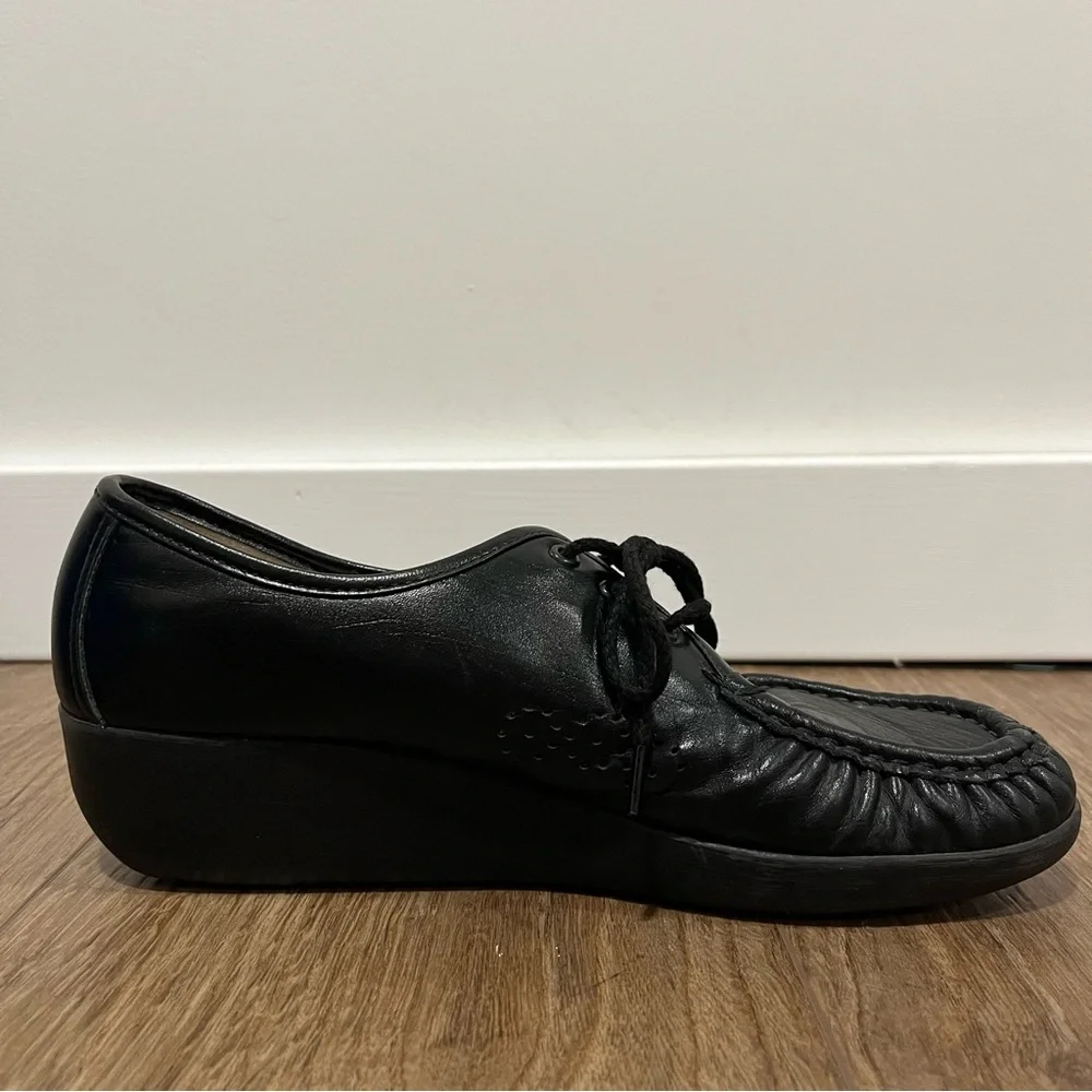 SAS Women's Black Leather Oxfords - Comfort Shoes - Size 8.5 - Picture 12 of 16